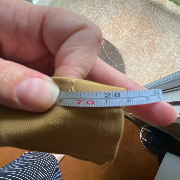 NWT NINE WEST XL SERGIO OLIVE GREEN TAPERED HIGH WAIST UTILITY BELT CROP PANTS - Picture 9 of 10